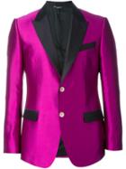 Dolce & Gabbana Dinner Jacket, Men's, Size: 50, Pink/purple, Silk/viscose