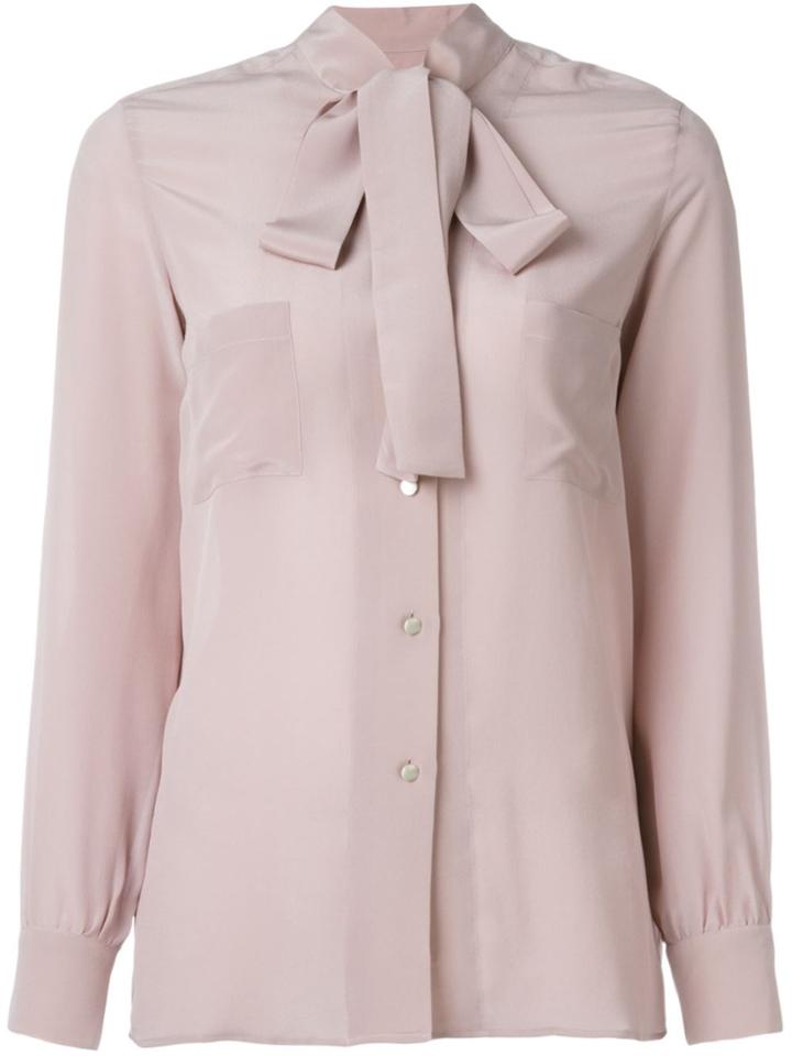 Golden Goose Deluxe Brand Pussy Bow Shirt - Pink & Purple