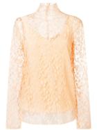Chloé Sheer Floral Blouse - Pink