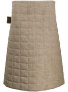 Bottega Veneta Quilted A-line Skirt - Neutrals