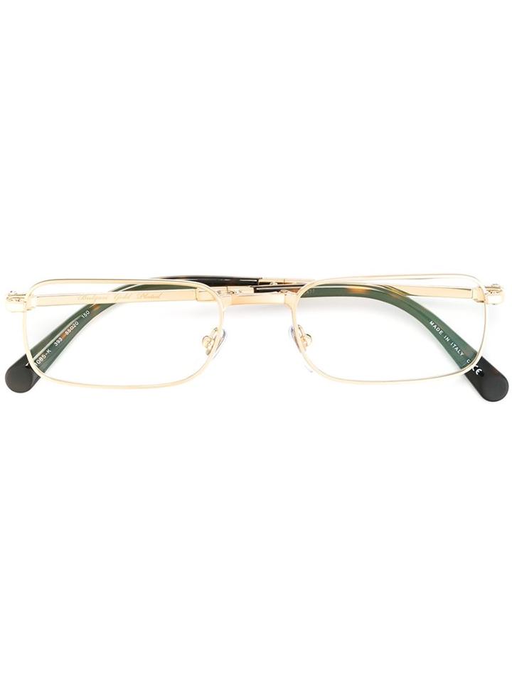 Bulgari Rectangular Folding Optical Glasses, Grey, Acetate/metal (other)/gold Plated Metal