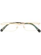 Bulgari Rectangular Folding Optical Glasses, Grey, Acetate/metal (other)/gold Plated Metal