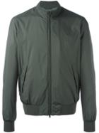 Herno Zipped Bomber Jacket, Men's, Size: 54, Green, Polyester/viscose