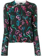 Ps By Paul Smith Floral Pattern Cardigan - Black