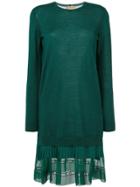 No21 Lace Trim Dress - Green