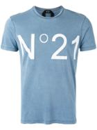 No21 'no.21' Print T-shirt - Blue