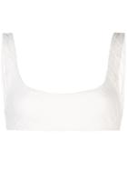 Solid & Striped The Elle Quilted Bikini Top - White