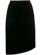 Valentino Pre-owned 1990's Gathered Asymmetric Skirt - Black