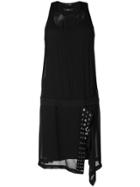 Diesel Asymmetric Eyelet Dress - Black