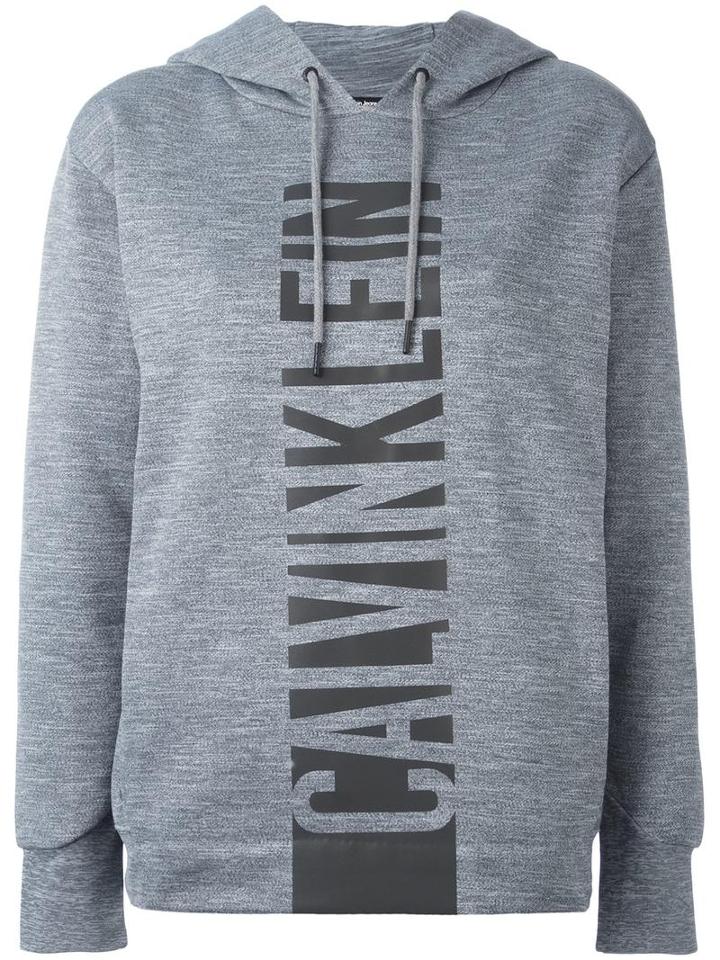 Calvin Klein Jeans Logo Print Hoodie, Women's, Size: Xs, Grey, Polyamide/cotton