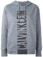 Calvin Klein Jeans Logo Print Hoodie, Women's, Size: Xs, Grey, Polyamide/cotton