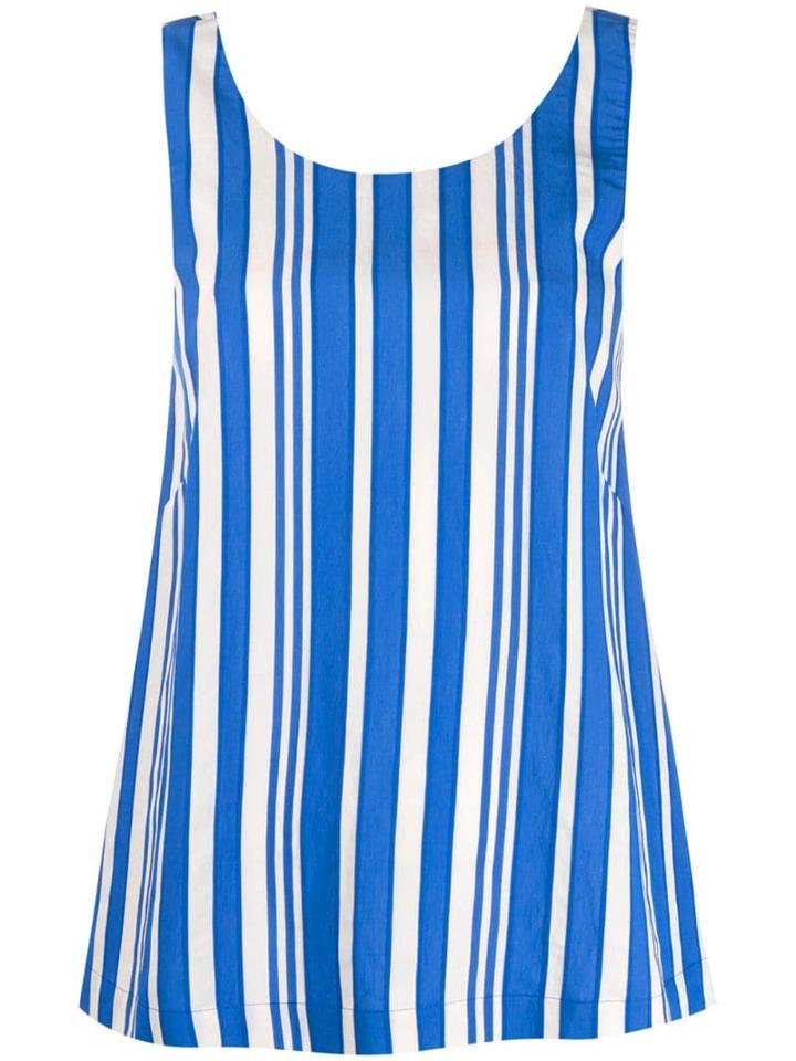 Chinti & Parker Striped Tank Top - Blue