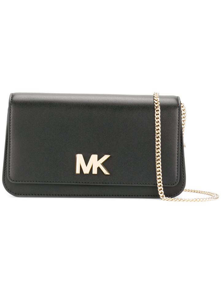 Michael Michael Kors Removable Chain Flap Clutch - Black