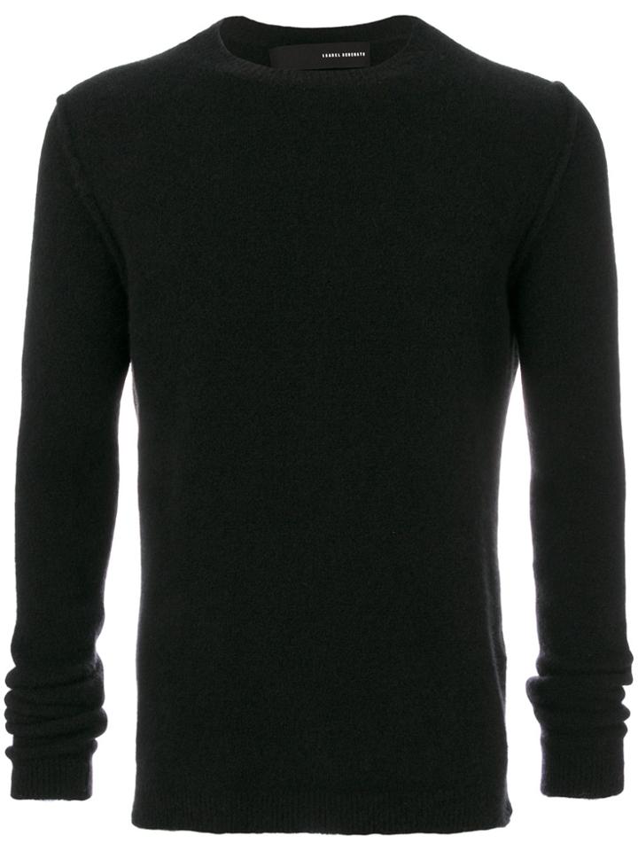 Isabel Benenato Round Neck Knitted Sweater - Black