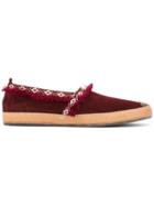 Henderson Baracco Marbella Velour Slippers - Red