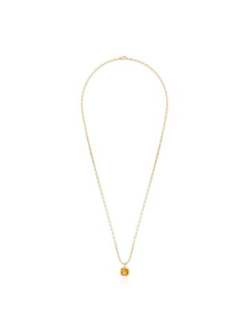 Anais Rheiner 18k Gold And Orange Citrine Pendant Necklace