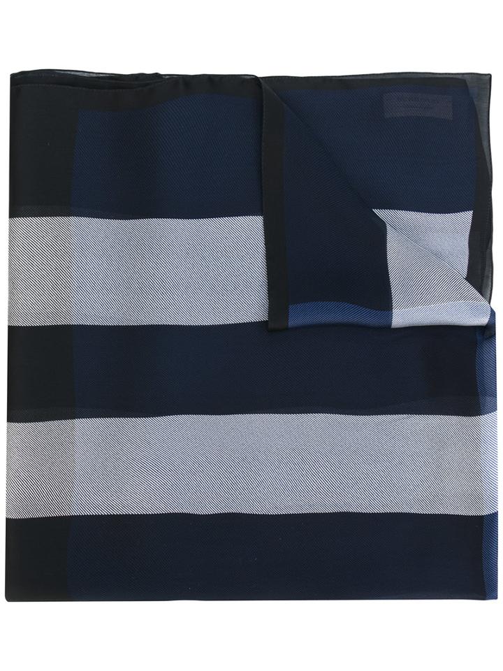 Burberry - Blockcolour Scarf - Women - Silk - One Size, Blue, Silk