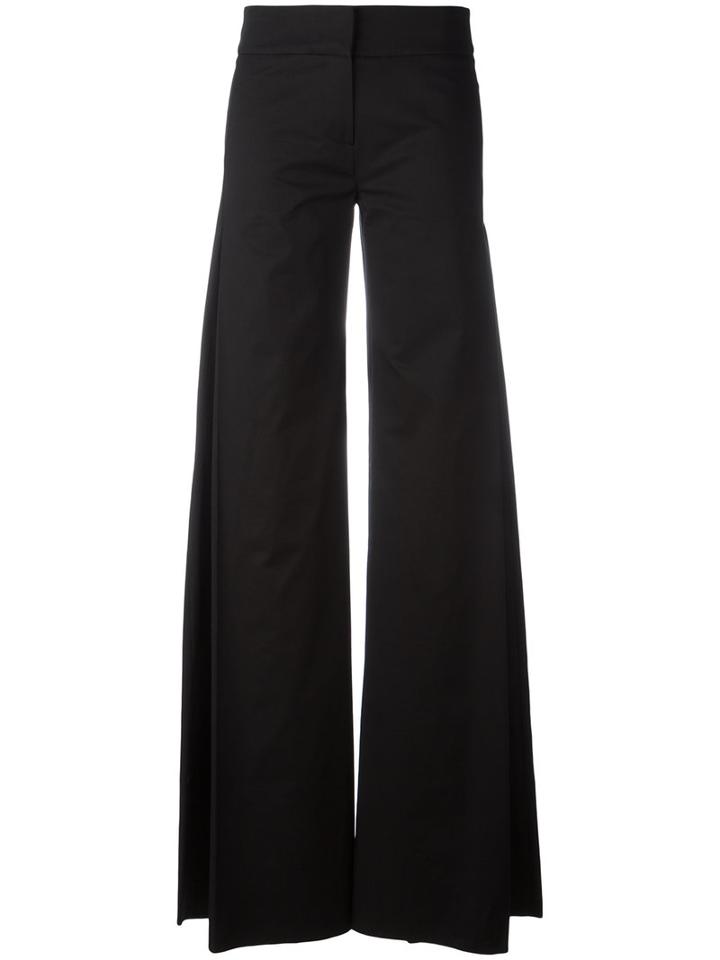 Io Ivana Omazic Elongated Palazzo Trousers, Women's, Size: 44, Black, Cotton/spandex/elastane