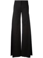 Io Ivana Omazic Elongated Palazzo Trousers, Women's, Size: 44, Black, Cotton/spandex/elastane