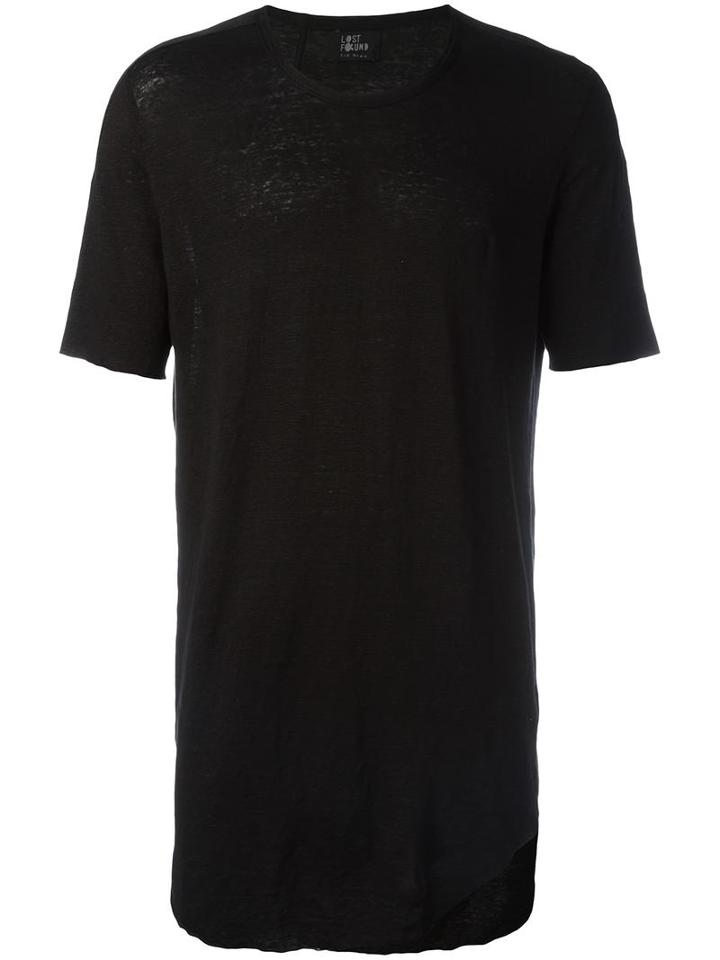 Lost & Found Ria Dunn Long T-shirt, Men's, Size: Medium, Black, Linen/flax/spandex/elastane