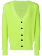 Lc23 Contrast Button Cardigan - Yellow & Orange