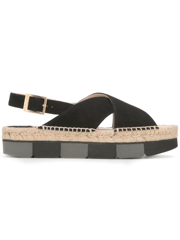 Paloma Barceló Sling-back Platform Sandals - Black