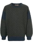 Issey Miyake Vintage Two-tone Textured Jumper - Grey