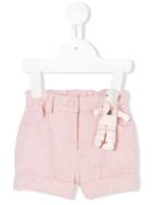 Lapin House - Doll Applique Shorts - Kids - Cotton/polyester - 24 Mth, Pink/purple