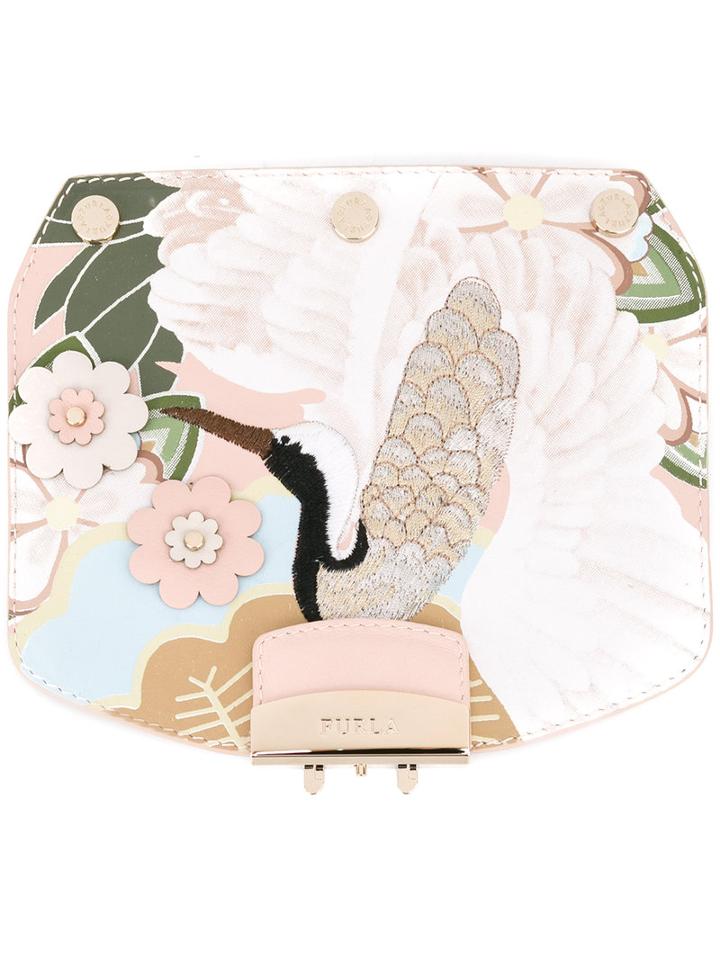 Furla - Magnolia Print Bag Acessory - Women - Leather/nylon/viscose - One Size, Pink/purple, Leather/nylon/viscose