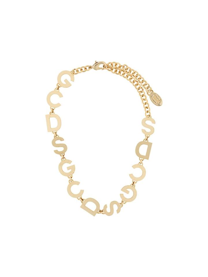 Gcds Logo Charm Chain Necklace - Gold