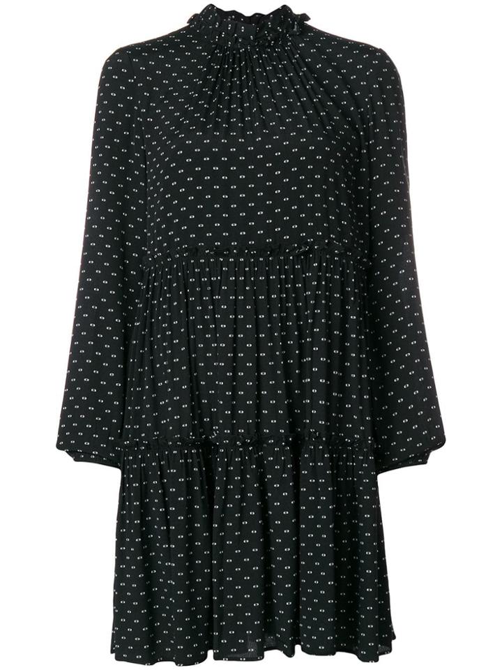 Steffen Schraut Micro Pattern Mini Dress - Black