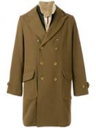 East Harbour Surplus Double Breasted Coat With Shearling Collar -