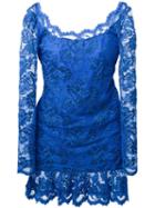 Balensi Open Back Lace Dress, Women's, Size: 1, Blue, Viscose/spandex/elastane/polyamide