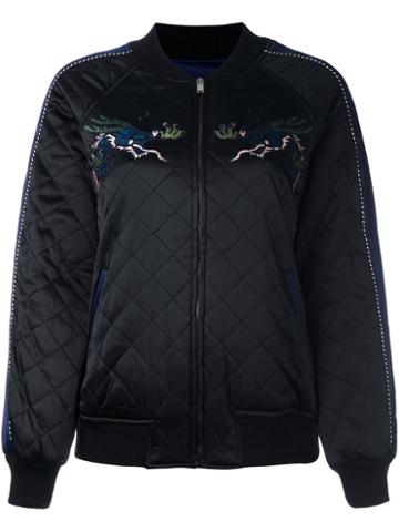 Steve J & Yoni P Embroidered Quilted Bomber Jacket