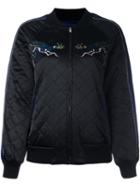 Steve J & Yoni P Embroidered Quilted Bomber Jacket