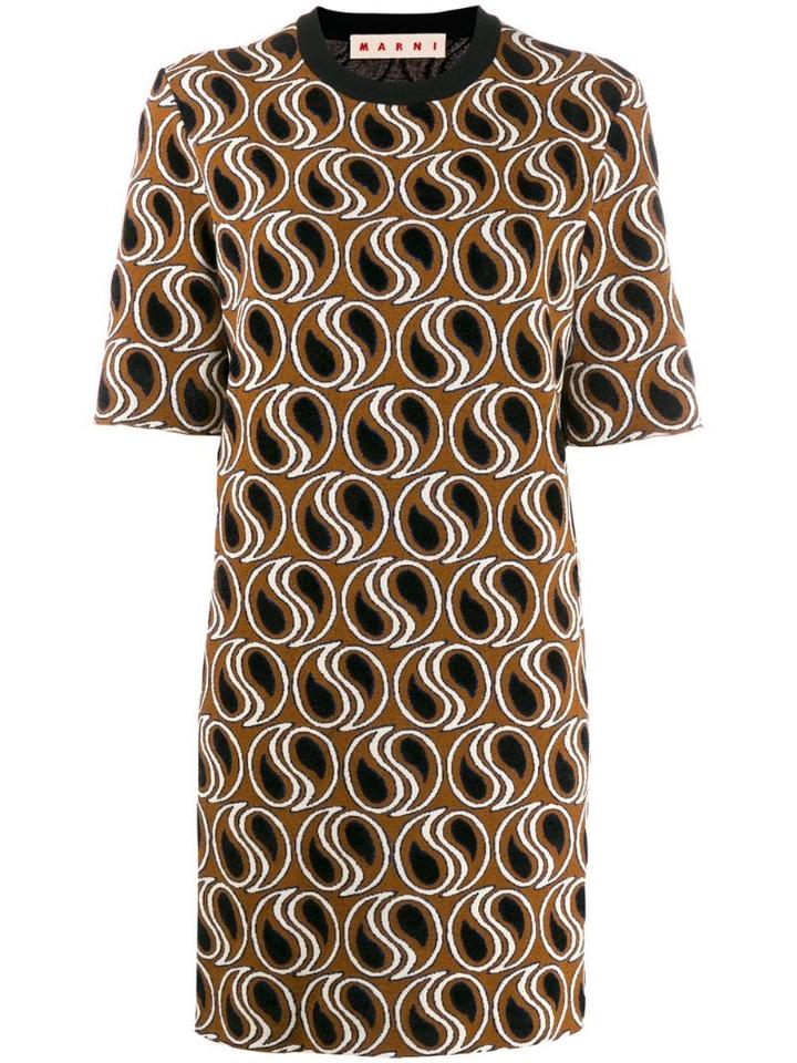 Marni Jacquard Knit Dress - Brown