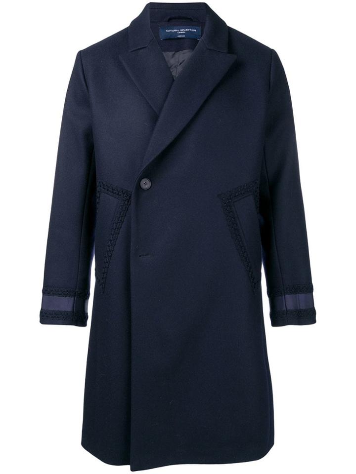 Natural Selection Double Breasted Coat - Blue