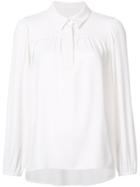 Co Pleated Detail Blouse - White