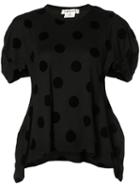 Comme Des Garçons Polka Dots Asymmetric T-shirt, Women's, Size: Medium, Black, Wool