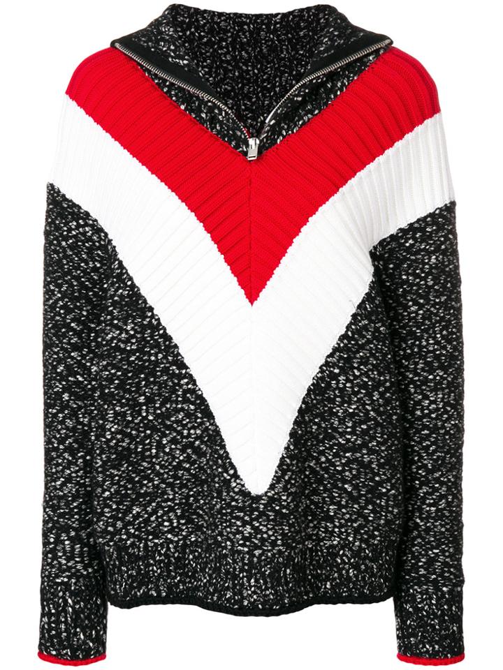 Givenchy Textured High Collar Jumper - Black