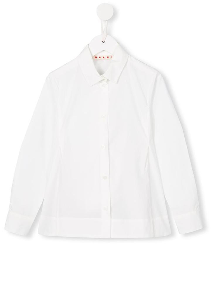 Marni Kids Long Sleeve Shirt, Boy's, Size: 6 Yrs, White