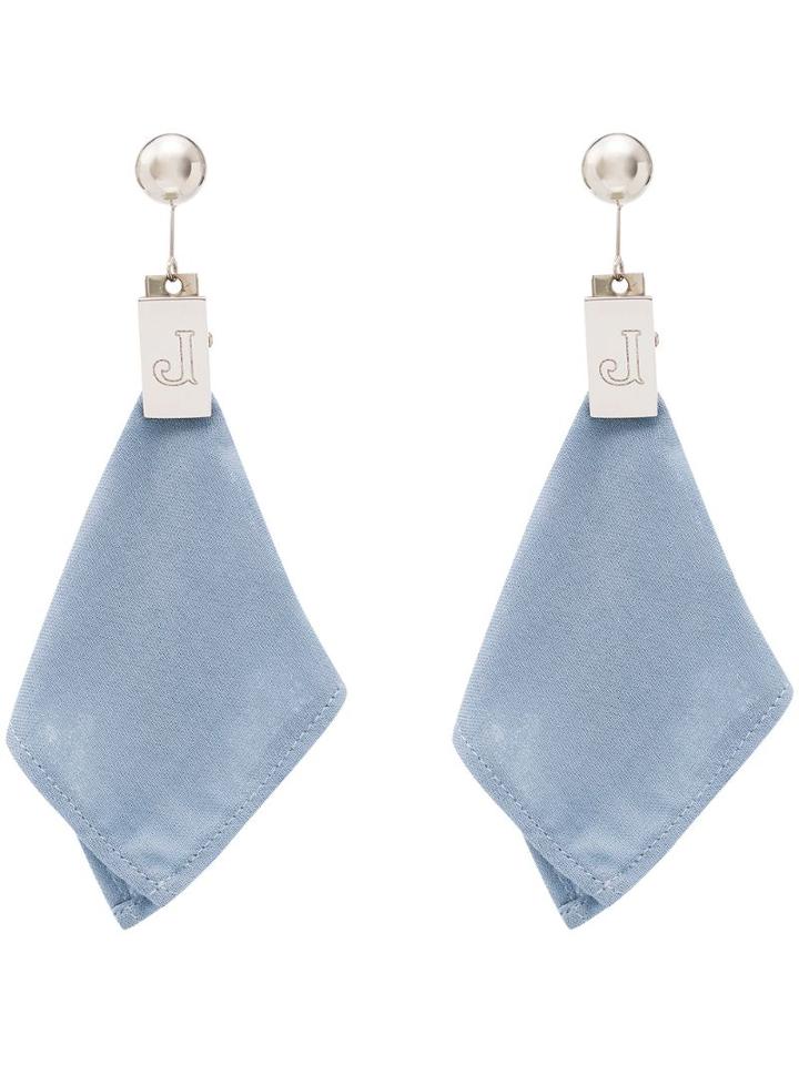 Jacquemus Napkin Drop Earrings - Blue