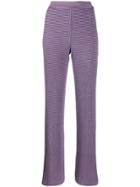 Missoni Knitted Metallic Flared Trousers - Purple