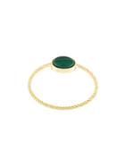 Wouters & Hendrix Gold Delicate Malachite Ring - Metallic