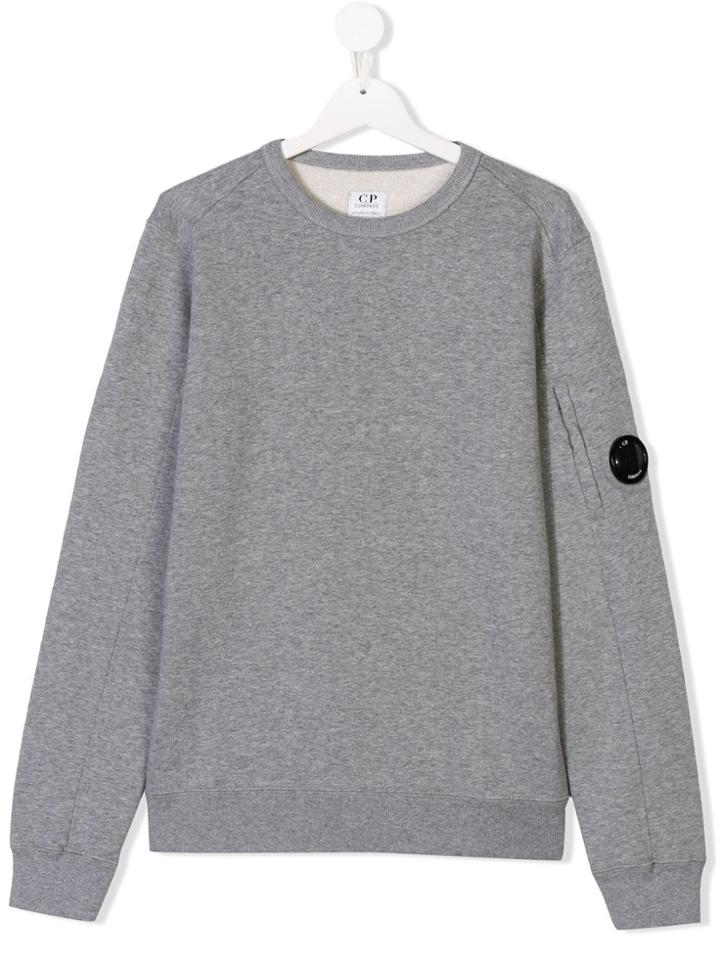 Cp Company Kids Teen Logo Patch Sweatshirt - Grey