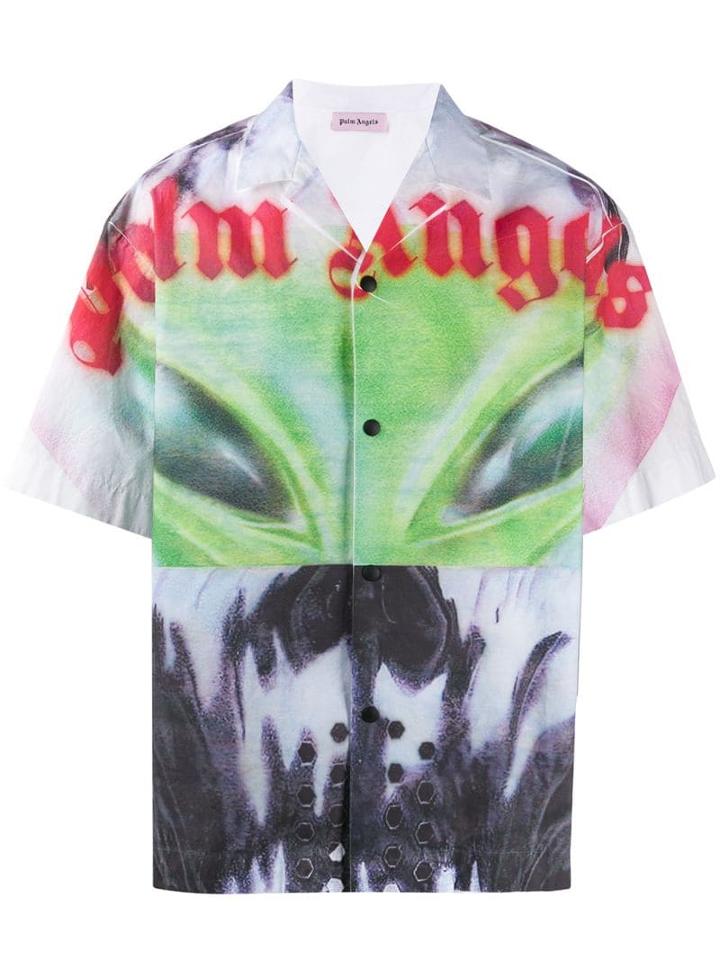 Palm Angels Alien Bowling Shirt - Yellow