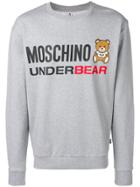 Moschino Logo Teddy Bear Sweatshirt - Grey