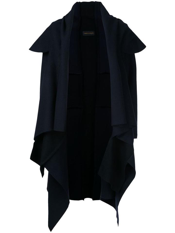 Comme Des Garçons Pre-owned Felt Cross Coat - Blue