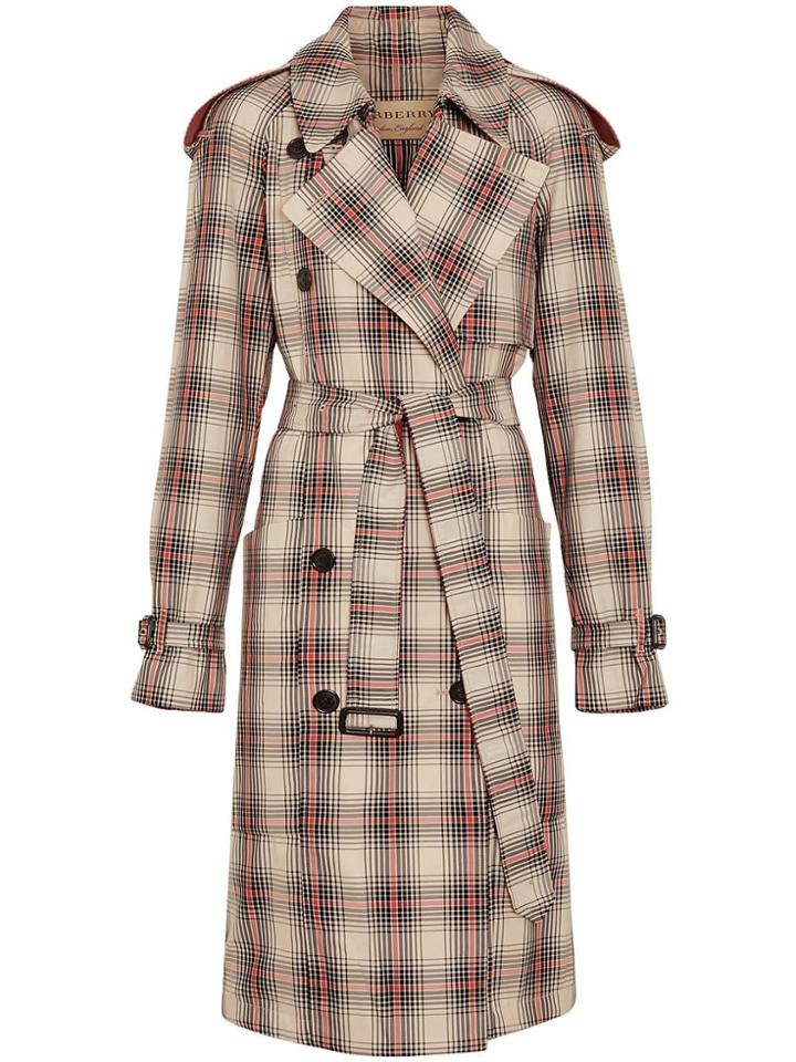 Burberry Lightweight Check Trench Coat - Brown