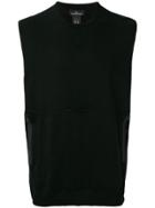 Stone Island Shadow Project Sleeveless Fitted Sweatshirt - Black
